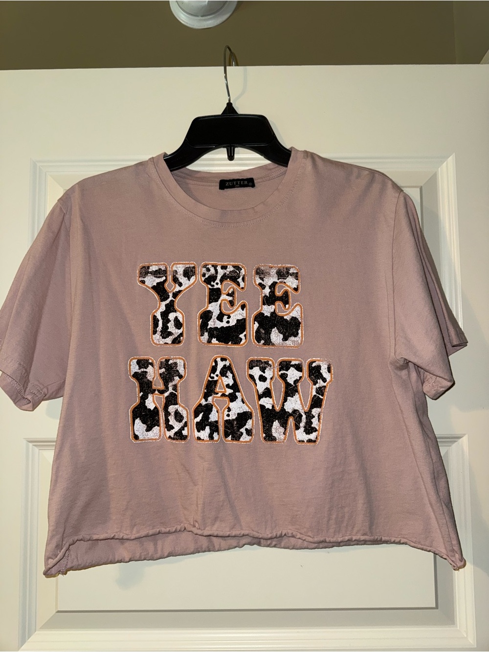 Zutter Pink 'Yee Haw' Crop Top